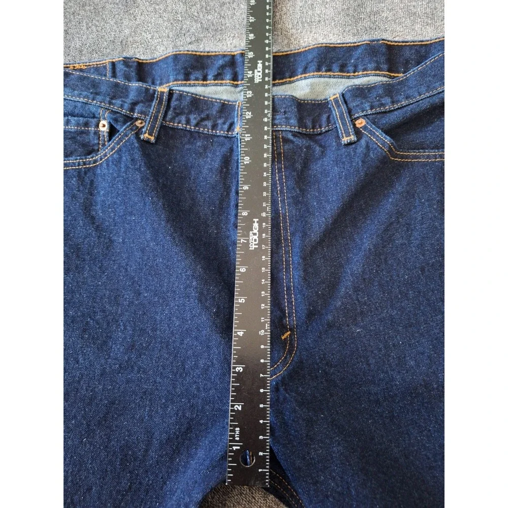 Levis 505 Relaxed St Leg Jeans Mens‎ 42x30 Blue Denim Dk Wash Cowboy Rodeo Ranch